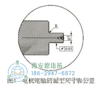 電機尾軸的加工尺寸和公差